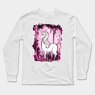 Pink Unicorn Long Sleeve T-Shirt